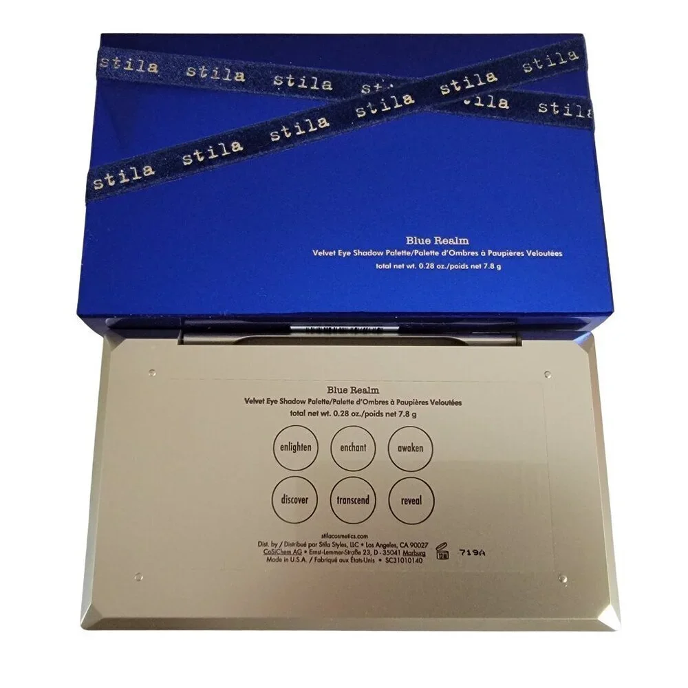 Stila Blue Realm Eyeshadow Velvet Cream Powder  Palette Beauty Gifts NEW in Box